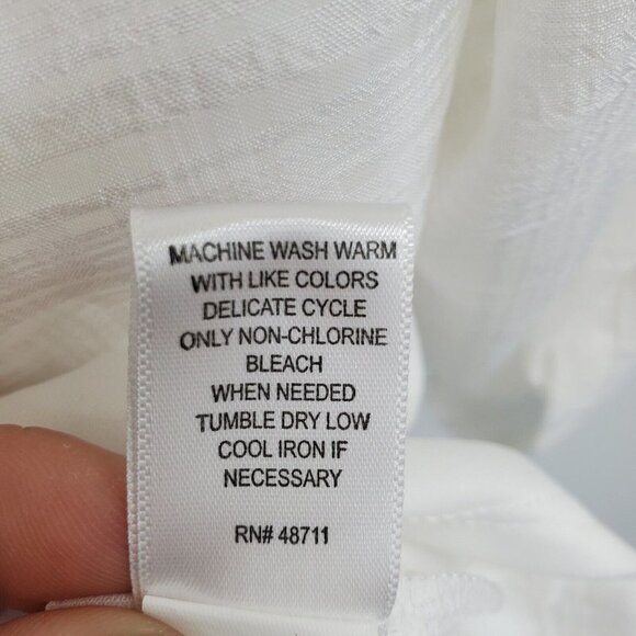 Ophelia Roe Womens White Off The Shoulder Short Sleeve Blouse Top Plus Size 2X - Picture 8 of 11